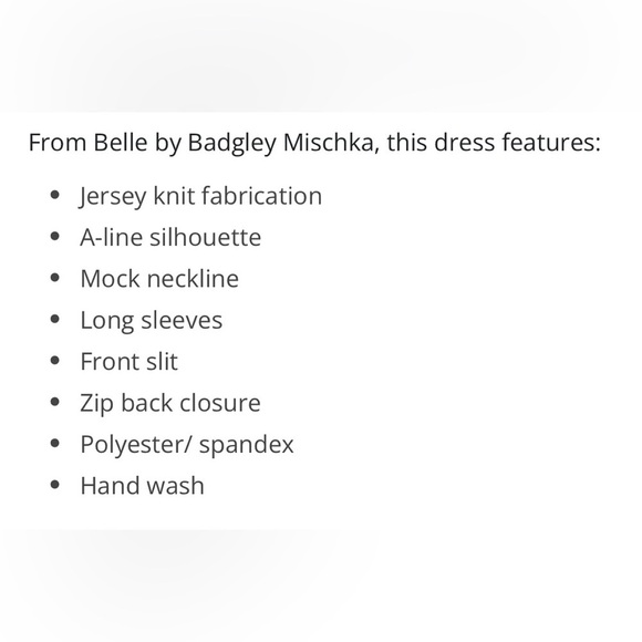 Belle Badgley Mischka Hailey Jersey Black 2 - Picture 13 of 13